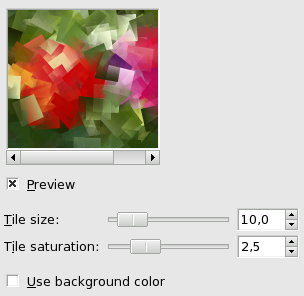 “Cubism” filter options