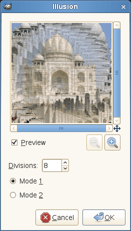 “Illusion” filter options