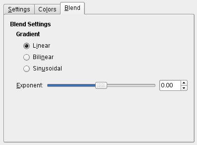 “Sinus” filter options (Blend)