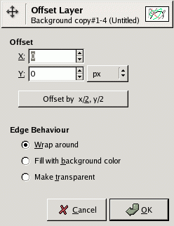 The “Offset” dialog