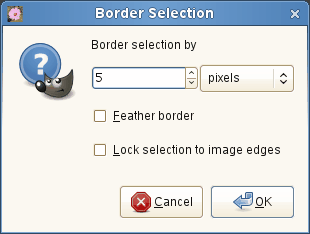 The “Border” dialog window