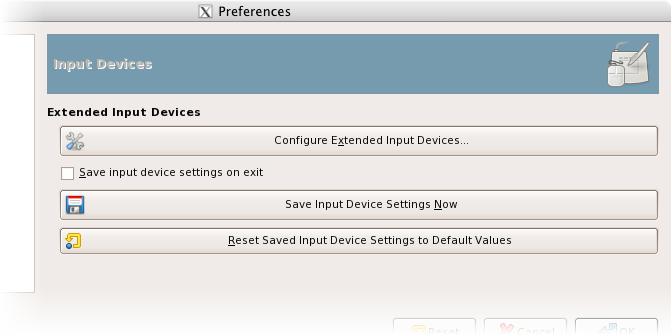 Input devices preferences