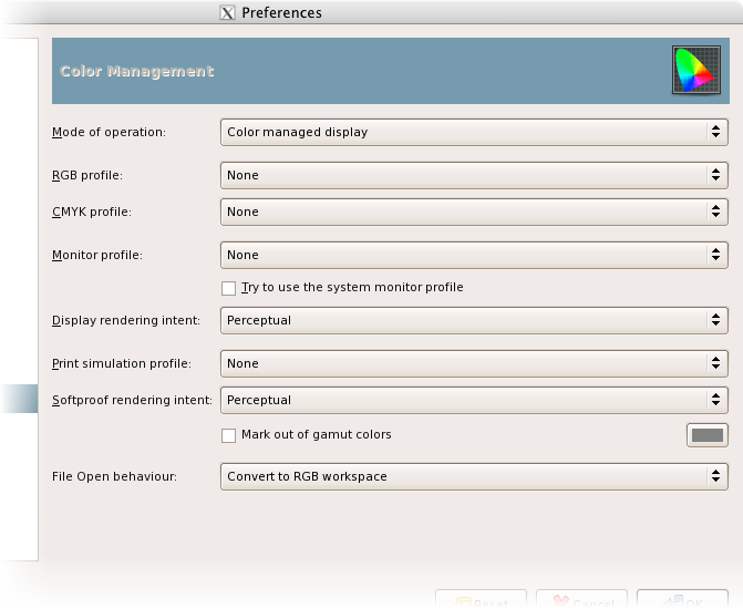 Color Management Preferences