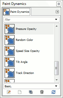 The Paint Dynamics Selection Dialog