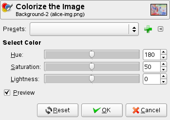 Colorize options