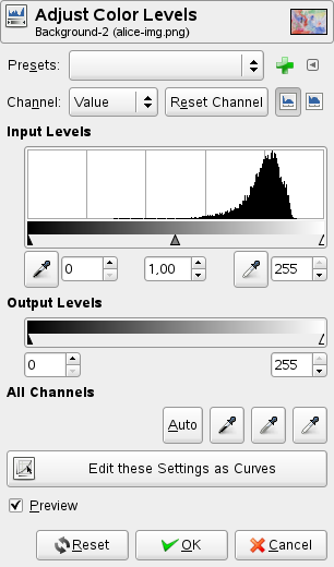 Level tool options